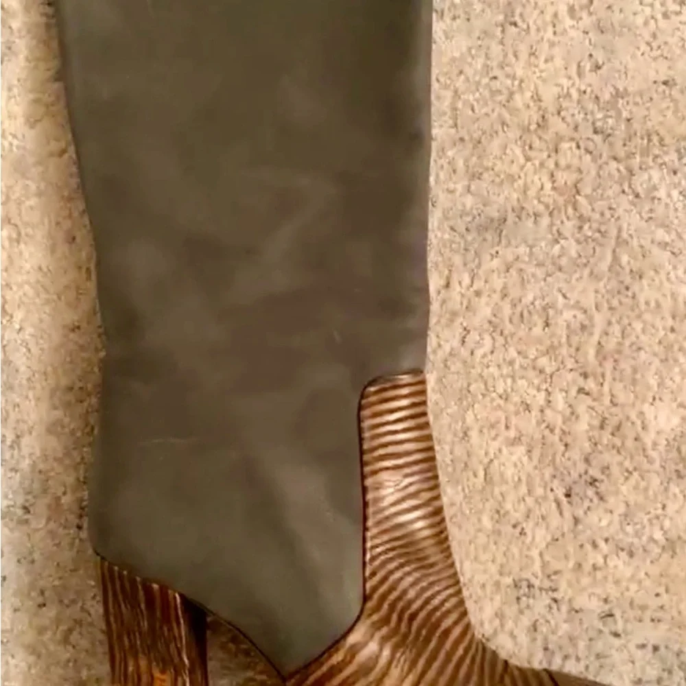 Chanel  Black and Brown Knee-High Boots - Picture 3 of 17